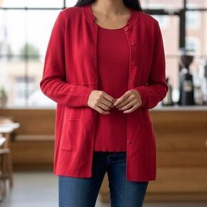 Eileen‎ Fisher Red Sweater and Matching Top